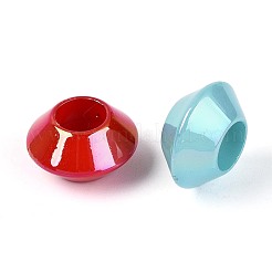 Pearlized UV Plating Opaque Acrylic European Beads&nbsp;SACR-T017-61M