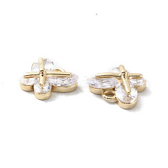 Brass Pave Cubic Zirconia Charms&nbsp;KK-G462-03KCG