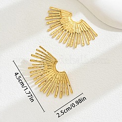 Fan Alloy Stud Earrings&nbsp;FS-WGC55C1-01