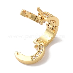 Ring Rack Plating Brass Micro Pave Clear Cubic Zirconia Twister Clasps&nbsp;KK-A225-16G