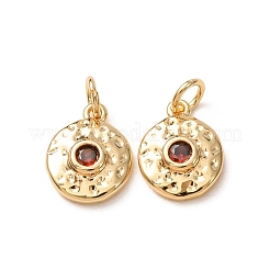 Brass Micro Pave Cubic Zirconia Charms&nbsp;CU-K002-41G-M