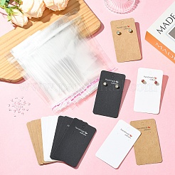 50Pcs Rectangle with Word Cardboard Earring Display Cards&nbsp;CDIS-YW0001-26
