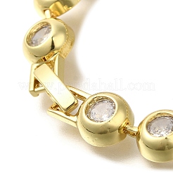 Rack Plating Brass Micro Pave Cubic Zirconia Chain Bracelets&nbsp;BJEW-P336-09G