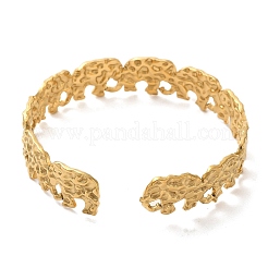 304 Stainless Steel Hollow Open Cuff Bangles&nbsp;BJEW-K230-02H-G