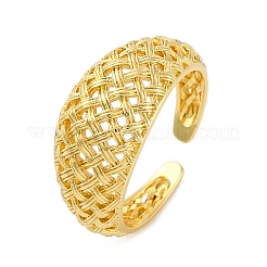 Rack Plating Brass Cuff Finger Rings for Women&nbsp;RJEW-M028-20G
