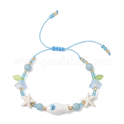 Glass Braided Beaded Bracelets&nbsp;BJEW-MZ00301