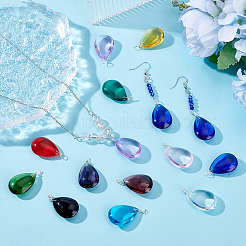 78Pcs 13 Colors Handmade Lampwork Pendants&nbsp;PALLOY-PH01789