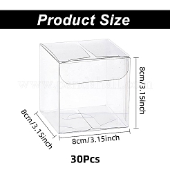 Transparent Plastic PET Box Gift Packaging&nbsp;CON-WH0052-8x8cm