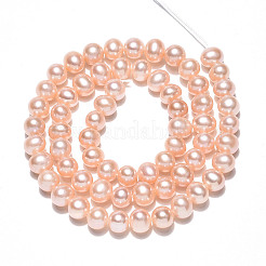 Natural Cultured Freshwater Pearl Beads Strands&nbsp;PEAR-N016-06C-01