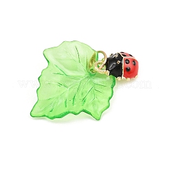 Transparent Resin with Alloy & Enamel Pendants&nbsp;RE-CBA19D0-05A
