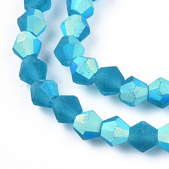 Imitate Austrian Crystal Bicone Frosted Glass Beads Strands&nbsp;X-EGLA-A039-T6mm-MB01