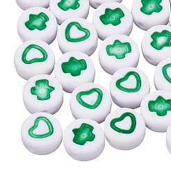 White Craft Acrylic Beads&nbsp;MACR-SZ0001-38