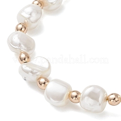 Electroplate  Shell Pearl & Non-magnetic Synthetic Hematite Beaded Bracelets for Women&nbsp;BJEW-JB12891