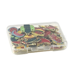36Pcs 12 Styles Cinco De Mayo Theme Alloy Enamel Pendants&nbsp;ENAM-FS0004-37