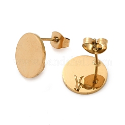 Ion Plating(IP) 304 Stainless Steel Stud Earring Findings&nbsp;STAS-P308-11G-A
