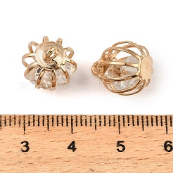 Iron Glass Bead Cage Pendants&nbsp;IFIN-N014-01KCG