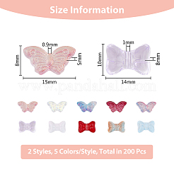 200Pcs 10 Style Transparent Spray Painted Glass Beads&nbsp;GLAA-FH0001-70