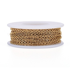 PVD Vacuum Plating 304 Stainless Steel Cable Chains&nbsp;CHS-F007-01G-B