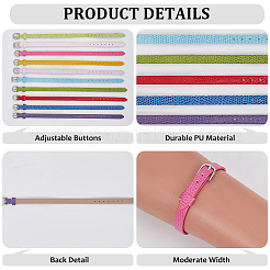 20Pcs 10 Colors PU Leather Watch Bands&nbsp;AJEW-CY0002-89
