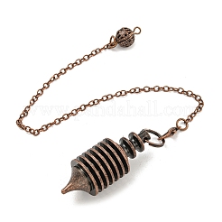 Rack Plating Brass Coil Dowsing Pendulums&nbsp;G-K338-26