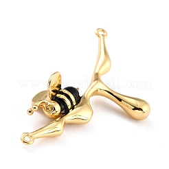 Brass Enamel Links Connectors&nbsp;KK-P204-04G
