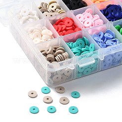 150G 15 Colors Handmade Polymer Clay Beads&nbsp;CLAY-JP0001-14-8mm