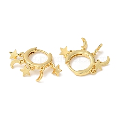Rack Plating Brass Hoop Earrings&nbsp;EJEW-B062-47G