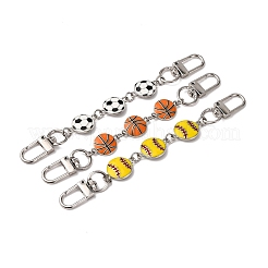 3Pcs 3 Styles Alloy Enamel Sport Ball Bag Extender Chains&nbsp;AJEW-BA00152