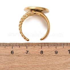 304 Stainless Steel Cuff Ring Components&nbsp;STAS-P454-01E-G