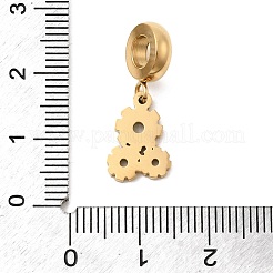 304 Stainless Steel Colorful Enamel European Dangle Charms&nbsp;STAS-D153-17G