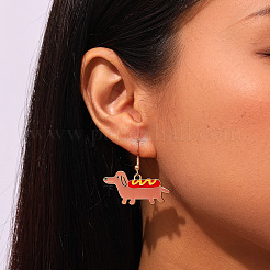 Alloy Enamel Dangle Earrings for Women&nbsp;WG0252C-04