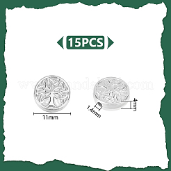 15Pcs 316 Stainless Steel Beads&nbsp;STAS-UN0056-13