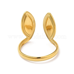 Ion Plating(IP) 304 Stainless Steel Cuff Finger Rings&nbsp;RJEW-L107-004G