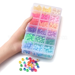810Pcs 18 Style Opaque & Transparent Plastic Beads&nbsp;KY-YW0001-44