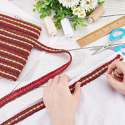 Centipede Braided Polyester Lace Trim&nbsp;OCOR-WH0079-22