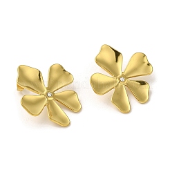 304 Stainlee Steel with Rhinestone Studs Earring&nbsp;EJEW-Z045-08G