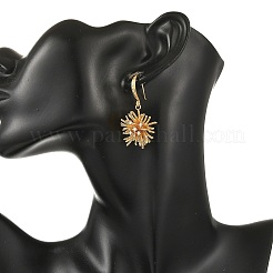 Brass Micro Pave Clear Cubic Zirconia Dangle Earrings for Women&nbsp;EJEW-JE07502
