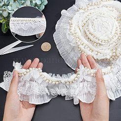Pleated Chiffon Flower Lace Trim&nbsp;SRIB-NB0001-08