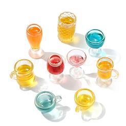 45Pcs 9 Styles Wine Transparent Resin Cabochons&nbsp;CRES-CJZ0009-02