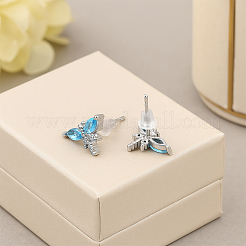 4 Pairs 2 Colors Brass Stud Earrings&nbsp;EJEW-GO0002-20
