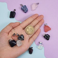 24Pcs 8 Style Natural & Synthetic Gemstone Pendants&nbsp;G-SZ0001-26