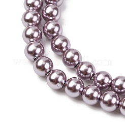 Electroplated Shell Pearl Beads Strands&nbsp;X-BSHE-G041-4mm-02
