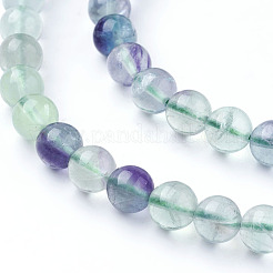 Natural Fluorite Beads Strands&nbsp;X-G-E112-6mm-19