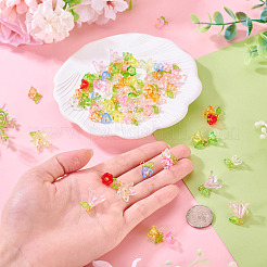 60Pcs 3 Styles Transparent Acrylic Pendants&nbsp;HJEW-TAC0180