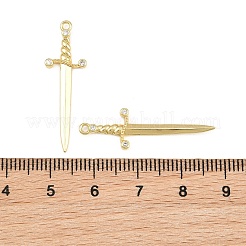 Brass Micro Pave Clear Cubic Zirconia Pendants&nbsp;CU-CBAD306-20G