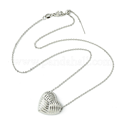 Rack Plating Brass Heart Pendant Necklaces for Women&nbsp;NJEW-G139-01P