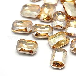Glass Pointed Back Rhinestone Cabochons&nbsp;RGLA-A017-8x10mm-M