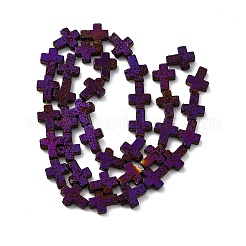 Electroplated Natural Lava Rock Beads Strands&nbsp;G-A256-A01-01F