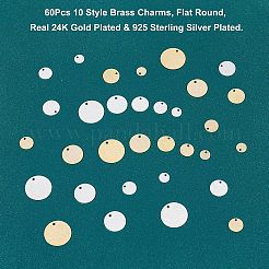 60Pcs 10 Style Brass Charms&nbsp;KK-PH0004-72
