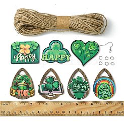 DIY Saint Patrick's Day Earring/Pendant Decoration Making Kits&nbsp;DIY-FS0005-53